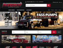 Tablet Screenshot of pattersoncustomdiesel.com